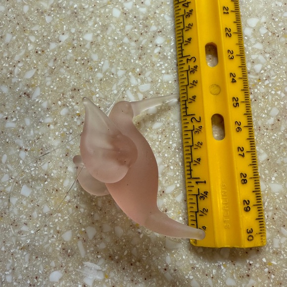 Vintage Blown Glass Hummingbird Figurines Clear Pink Gold Set of 5 - Picture 13 of 16